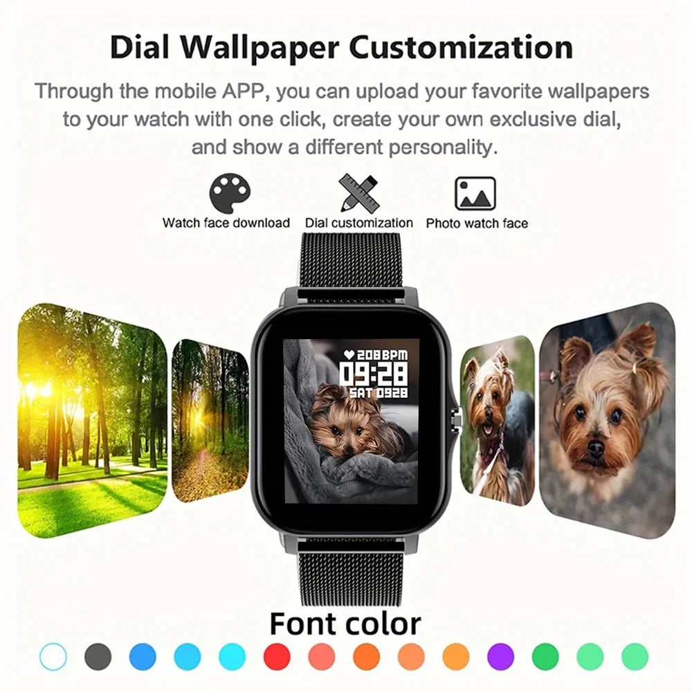 2024 New Bluetooth Answer Call Smart Watch Men Touch Call Fitness Tracker Waterproof Sport Smartwatch Women for Android IOS Gift