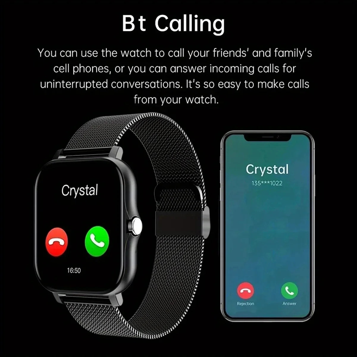 2024 New Bluetooth Answer Call Smart Watch Men Touch Call Fitness Tracker Waterproof Sport Smartwatch Women for Android IOS Gift
