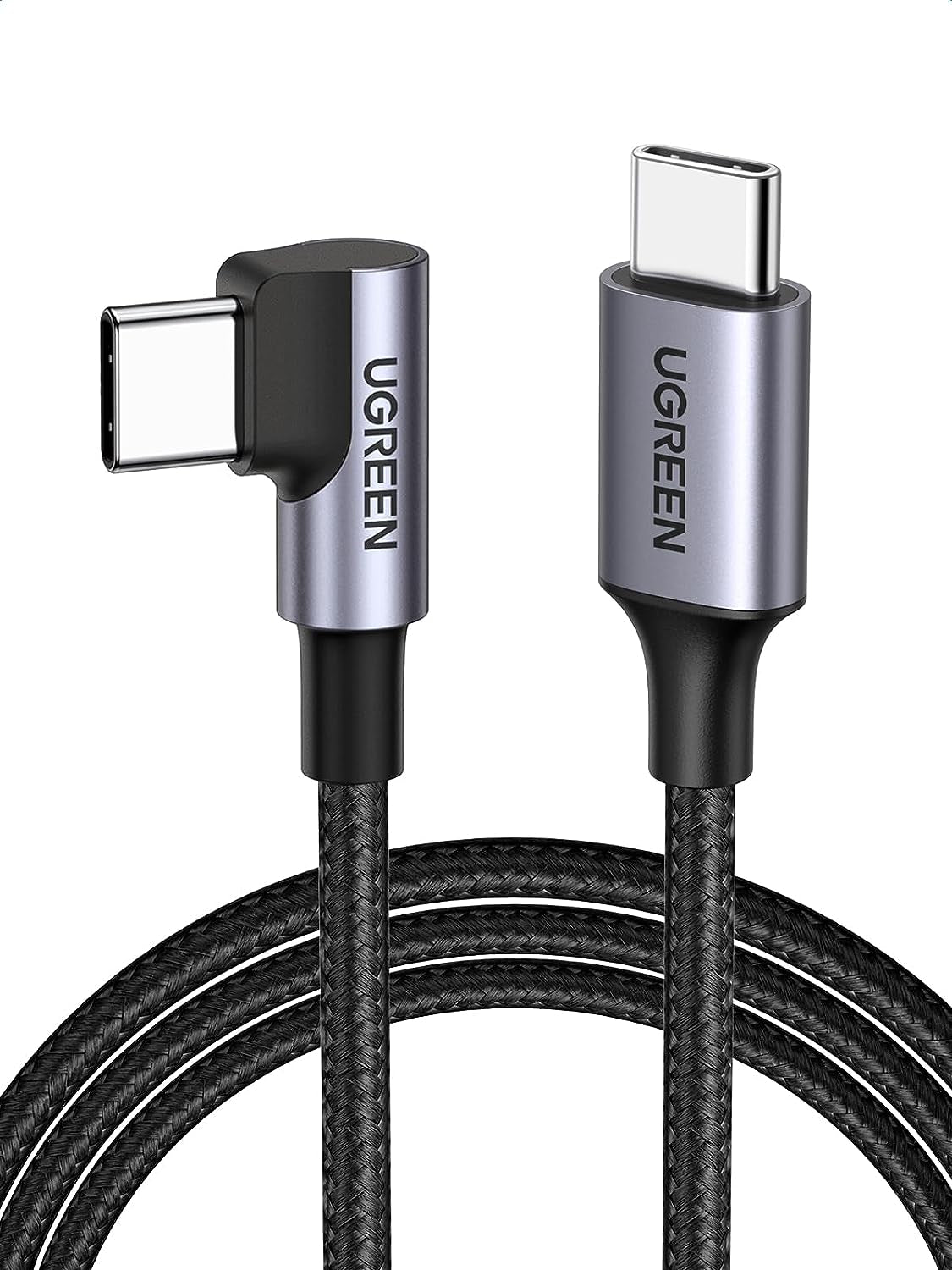 Right Angle USB C Cable 6.6FT 2-Pack, 60W USB C to USB C Cable 90 Degree Type C Cable for Iphone 17/16, Macbook Pro/Air, Ipad Pro 2022/Air 5/Mini 6, Galaxy S25/S24/S22, Pixel 8/7, Switch