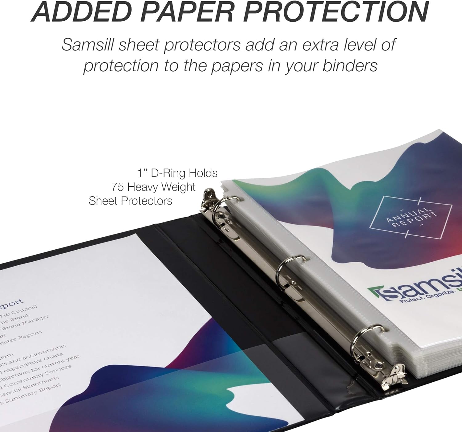 Durable 1 Inch 3 Ring Binder, Made in USA, D Ring Binder, FSC 100% Recycled Chipboard, Black, 12 Pack